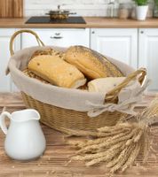 Praktischer KESPER Brotkorb mit herausnehmbarem Stoffeinsatz Frühstückskorb 30 × 20 × 9 cm **B-Ware – geprüft** Braun