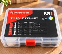 Set di 88 alianti in feltro HAMMERSCHMITT con forme, dimensioni e materiali diversi **Articolo di seconda scelta - Testato** Multicolore