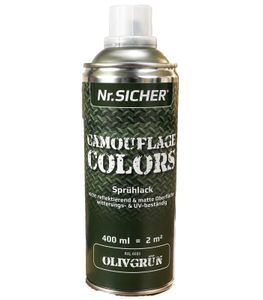 Vernice spray mimetica SICHER, verde oliva, finitura per superfici, bomboletta spray, 400 ml **Articolo di seconda scelta - Ispezionato**