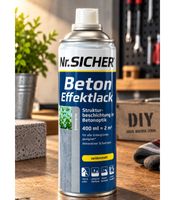 Vernice effetto cemento Nr. Sicher 400 ml per un massimo di 2 m² Finitura satinata, rivestimento protettivo decorativo per interni ed esterni **B-Stock – Testato** Colore Grigio Cemento
