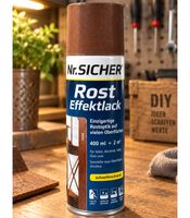 Nr. Sicher Rost Effektlack - Einzigartige Rostoptik auf vielen Oberflächen für Innen & Außen 400ml **B-Ware – geprüft** in Rost Braun