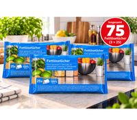 Lot de 75 lingettes dégraissantes humides (3 x 25) pour toutes les surfaces lisses de la cuisine **Produit de seconde main – Contrôlé** (blanc)