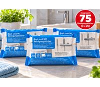 Lot de 75 lingettes nettoyantes humides pour salle de bain et toilettes (3 x 25), anticalcaire et parfum framboise **Produit de seconde main – Contrôlé**, blanches