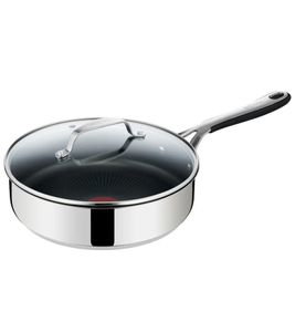Tefal Schmorpfanne von Jamie Oliver Sautépfanne mit Thermo-Signal®-Technologie Durchmesser 25cm **B-Ware – geprüft** Silber