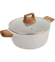 Ø20cm BERGNER Naturally Kochtopf mit hochwertiger Marble+ Antihaftbeschichtung **B-Ware – geprüft** Grau