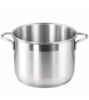 24 cm Edelstahl-Topf mit Integrierte Messskala auf der Innenseite Kochtopf 6 L **B-Ware – geprüft** Silber