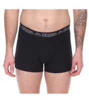 Lot de 6 boxers Kappa pour homme, noir et violet, avec logo et inscription de la marque