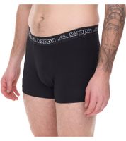 Lot de 6 boxers Kappa pour homme, noir et violet, avec logo et inscription de la marque