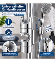 Universalhalter für Handbrausen passend für Duschstangen mit einem Durchmesser von ca. Ø 18–25 mm **B-Ware – geprüft** Silber