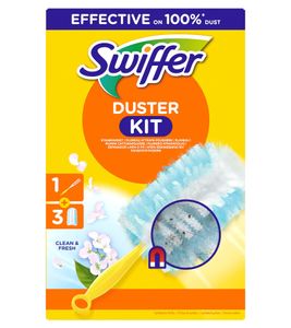 Swiffer Duster Starter Kit with Handle + 3 Clean & Fresh Scented Cloths – Household **B-Stock – Inspected** 8170656 Yellow/Blue