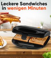 CLATRONIC ST 3814 Sandwich Toaster with Non-Stick Coating – 220–240 V, 680–820 W **B-Stock – Tested** – Black