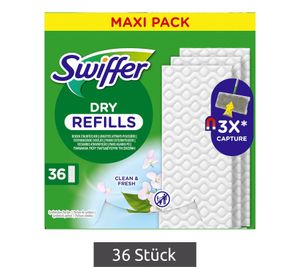 Swiffer MAXI PACK 36 Dry Sweeping Cloths – Lemon & Fresh Scent Refill Pack **B-Stock – Inspected** White