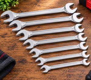 7-Piece meistercraft Double Open-End Wrench Set with 14 Sizes – **B-Stock – Inspected** – Silver