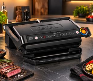 Tefal OptiGrill+ XL Kontaktgrill mit automatischen Grillprogrammen & Rezeptbuch **B-Ware – geprüft** GC 7228 Schwarz
