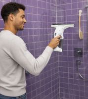 KÄRCHER KWI 1 Plus Fenstersauger Akku-Fenstersauger kabellos Kein Tropfen, keine Schlieren - Ladegerät und Fensterreiniger-Konzentrat nicht vorhanden **B-Ware – geprüft** Weiß