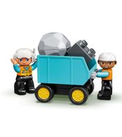 LEGO DUPLO Excavator and Truck Playset – Excavator with rotating shovel and dump truck with loadable boulders – Educational toy **B-stock – inspected** 10931 – Multicolored