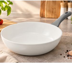 Poêle à frire en aluminium de 28 cm de diamètre avec revêtement antiadhésif ILAG Ultimate HL de haute qualité **Produit de seconde main - Inspecté** Blanc
