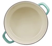 Marmite émaillée KRÜGER avec couvercle en verre 24cm 5L, émail intérieur résistant aux coupures & rayures, tous feux incl. induction **Produit de second choix – testé** en Vert Menthe