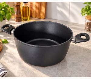 Casserole en aluminium forgé de 28 cm de diamètre avec revêtement antiadhésif **Produit de seconde main – Vérifié** Noir