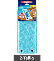 LEIFHEIT Lot de 2 housses de balai Combi/Clean Twist M SUPER SOFT, 33 cm, avec formule douce **Produit de seconde main – Vérifié** Bleu clair
