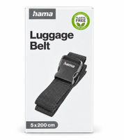 hama Gepäckgurt 5 x 200cm robust & längenverstellbar zur Sicherung von Koffern **B-Ware – geprüft** in Schwarz