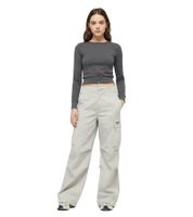 modische NIKE Damen Cargo-Hose Alltags-Hose Baumwoll-Hose in Hellgrau und Beige
