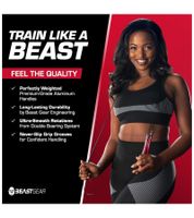 4er Pack BEASTGEAR Elite Premium-Aluminium-Springseil 3m Speed-Fitness-Springseil oder 2,8m Speed-Fitness-Springseil aus Stahl Fitness Boxen, MMA, HIIT, Krafttraining und Double Unders Schwarz oder Schwarz/Rot