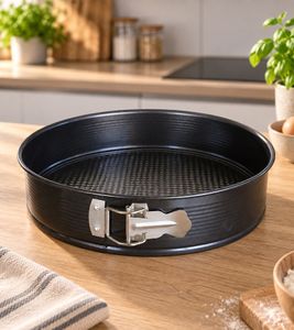 zenker Springform Cake Tin Ø30cm with Flat Base, Non-Stick Coating & Sturdy Spring Lock - Made in Germany **B-Grade – tested** in Black