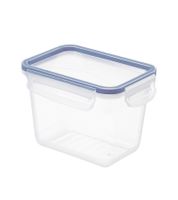Rotho CLIC & LOCK Kühlschrankorganizer 1 Liter Stapelbare Frischebox mit Deckel 16,1 × 12 × 11,3 cm 7636311 Transparent/Weiß