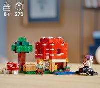LEGO Minecraft Das Pilzhaus (The Mushroom House) 21179 Set mit 3 Minecraft Mini-Figuren, 272 Teile Bunt