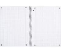 Oxford A4 Spiral Notebook 2-Pack, Squared (Grid), 160 Sheets Total (2 x 80 Sheets), Punched, Optik Paper+, Red