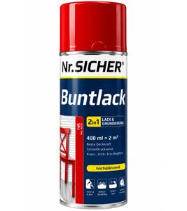 Pintura y imprimación 2 en 1 No. SICHER 400 ml para hasta aprox. 2 m² Resistente a arañazos, impactos y golpes. Rojo brillante