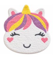 Alfombra infantil lavable TODAY con un adorable diseño de unicornio, de algodón puro, aprox. 50 x 60 cm, multicolor