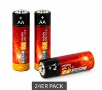 24x Alkaline Batteries AA Mignon LR6 1.5 V **B-Grade – tested** Multicolored
