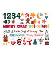 5-Pack Mix of DIY Wax Tattoo Candle Sets – 2-Pack approx. Ø12 × 5.7cm with 27 Motifs & 4-Pack Ø2 × 19.5cm with 40 Christmas Motifs White