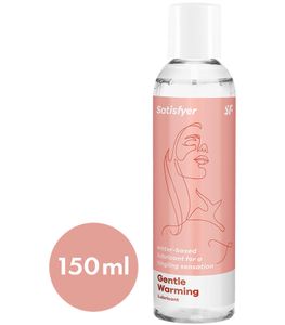 Satisfyer Gentle Warming Water-Based Lubricant for a Tingling Sensation Condom-compatible – 150 ml, Gentle Warming Effect, Clear