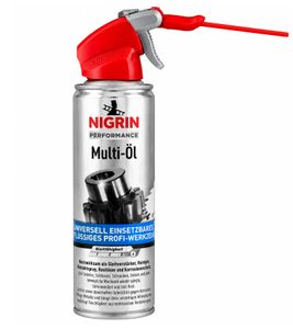 250ml NIGRIN Performance Multi-Öl als Gleitverstärker, Reiniger, Kontaktspray, Rostlöser & Korrosionsschutz mit Präzisions-Sprührohr für Wartung & Reinigung