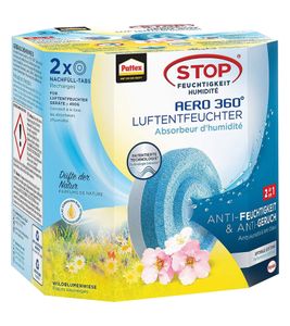 Pattex AERO 360° Nachfüll-Tabs für Luftentfeuchter mit 2-in-1-Technologie gegen Feuchtigkeit und unangenehme Gerüche Küchen-Hilfe 9570781 Blau/Weiß