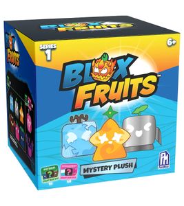 BLOX FRUITS Sammel-Plüschfigur Mystery Plush Series 1 – Blizzard Fruit, Rocket Fruit, Light Fruit, Owl Fruit, Love Fruit, Smoke Fruit, Love Fruit Permanent & Sound Fruit 1 von 8 zufällig mit DLC-Code 10 cm