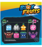 BLOX FRUITS Sammel-Plüschfigur Mystery Plush Series 1 – Blizzard Fruit, Rocket Fruit, Light Fruit, Owl Fruit, Love Fruit, Smoke Fruit, Love Fruit Permanent & Sound Fruit 1 von 8 zufällig mit DLC-Code 10 cm