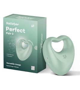 Vibratore e anello per pene 2 in 1 Satisfyer Perfect Pair 3 con 12 programmi di vibrazione - Sex Toy 9906399 Verde