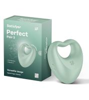 2-in-1 Satisfyer Perfect Pair 3 Vibrator & Penisring mit Vibrationen mit 12 verschiedenen Vibrationsprogrammen Sexspielzeug 9906399 Grün