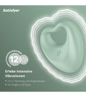 2-in-1 Satisfyer Perfect Pair 3 Vibrator & Penisring mit Vibrationen mit 12 verschiedenen Vibrationsprogrammen Sexspielzeug 9906399 Grün