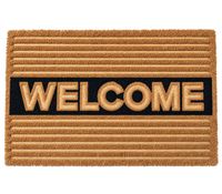andiamo Fußmatte KOKOS AMALFI 40 x 60 cm für jede Jahreszeit aus Kokos mit WELCOME Schrift für Innen in Braun/Schwarz
