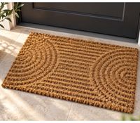 andiamo Fußmatte KOKOS AMALFI 40 x 60 cm für jede Jahreszeit aus Kokos mit Linienmuster für Innen in Braun