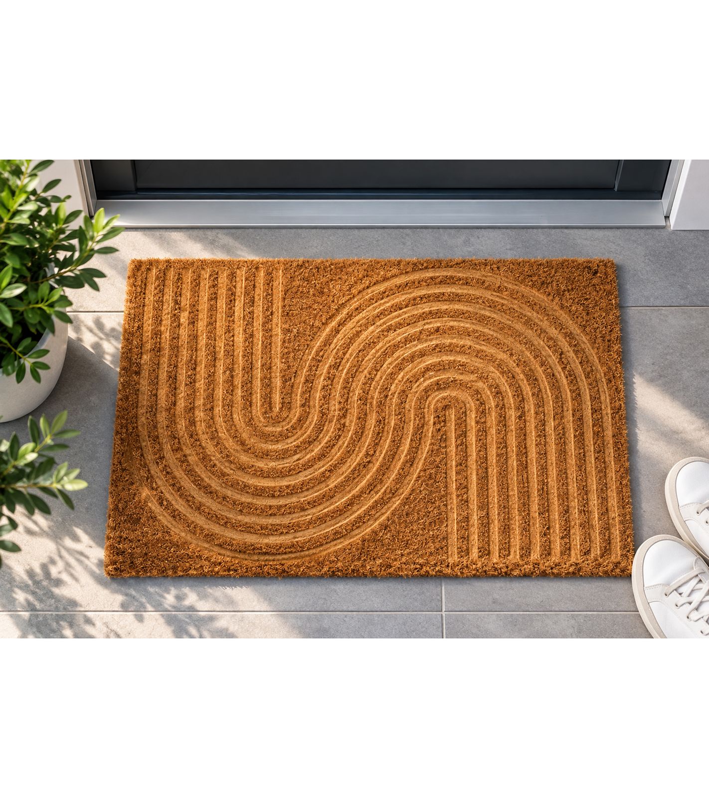 andiamo Fußmatte Kokos Amalfi 40x60 cm mit Linien-Design