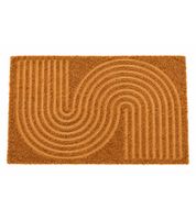 andiamo Fußmatte KOKOS AMALFI 40 x 60 cm aus Kokos mit geschwungenem Linien-Design Fußabtreter Braun