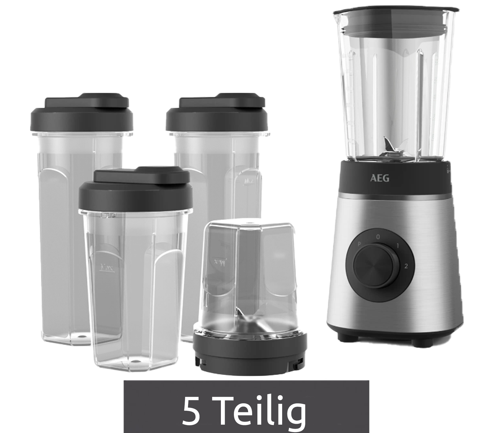 AEG Standmixer Deli 4 mit 3 Flaschen & Zerkleinerer