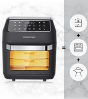 GOURMETmaxx 4-in-1 XXL-Heißluftfritteuse Ofen, Grill und Dörrautomat in einem Gerät 12L 1700W 10 Programme Airfryer **B-Ware – geprüft** Schwarz