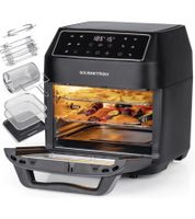 GOURMETmaxx 4-in-1 XXL-Heißluftfritteuse Ofen, Grill und Dörrautomat in einem Gerät 12L 1700W 10 Programme Airfryer **B-Ware – geprüft** Schwarz